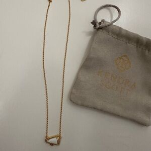 Kendra Scott Gold Cheer Necklace Never Worn from smoke and pet free home.